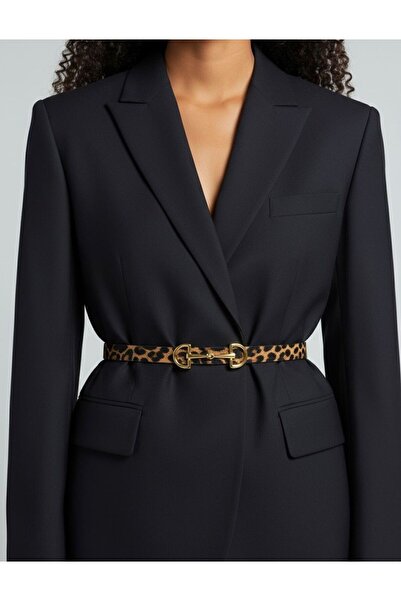 Gesa Curea de damă cu cataramă de design cu detalii leopard