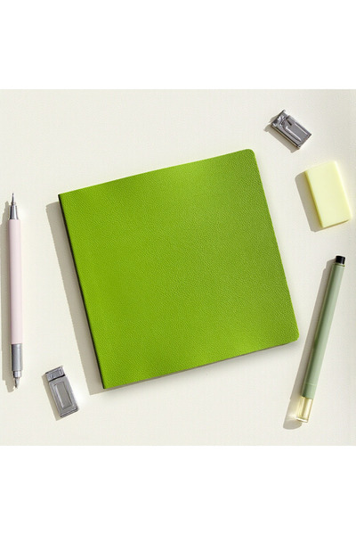 Fark Tanıtım Dotted Notepad – Pu Leather Notepad – 16.5X16.5 Cm, 96 Sheets (192 Pages), 90 Gr Ivory Paper