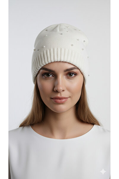 PIRILTISHOP Şık İncili Taşlı Bere