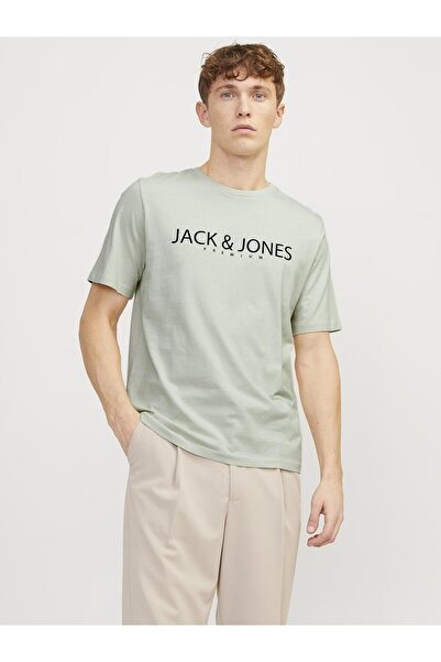 Jack & Jones Pánské tričko - Jprblajack Ss Tee, Crew Neck, Fst Ln, 12256971 Green Tint