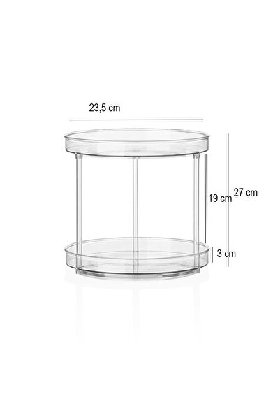 EVSTYLE 2 Tiers 360 Degree Swivel Kitchen Organizer Organizer