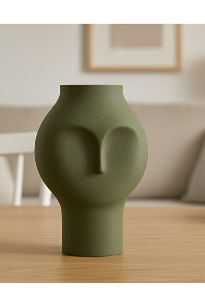 BASKIDURAĞI Modern Sanatsal Yüz Figürlü Dekoratif Vazo