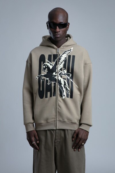 catchjeansro Hoodie fermoar Pegasus