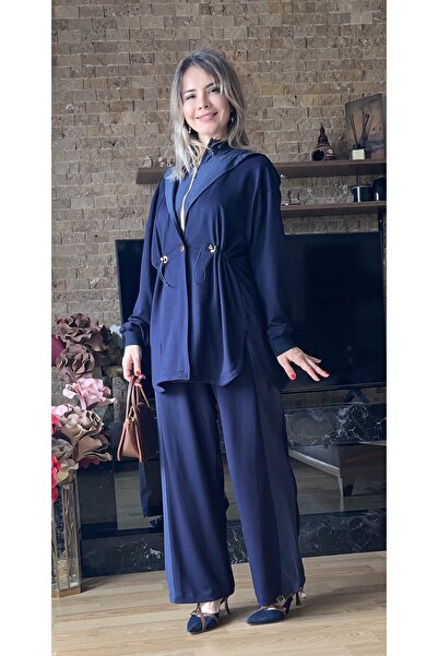 Cardella Premium Kalite Fermuarlı Hırka & Pantolon İkili Takım - Kadın Eşofman Takımı