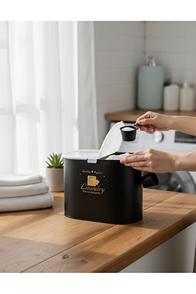 Bestofhome Metal Detergent Holder with Lid and Compartments L0102