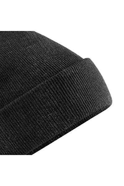 RONIC X Basic Knitted Beanie, unisex, Charcoal Black, universal size