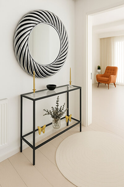 Home Elegance Siyah Dresuar Kahve Köşesi Modern Konsol 100 cm