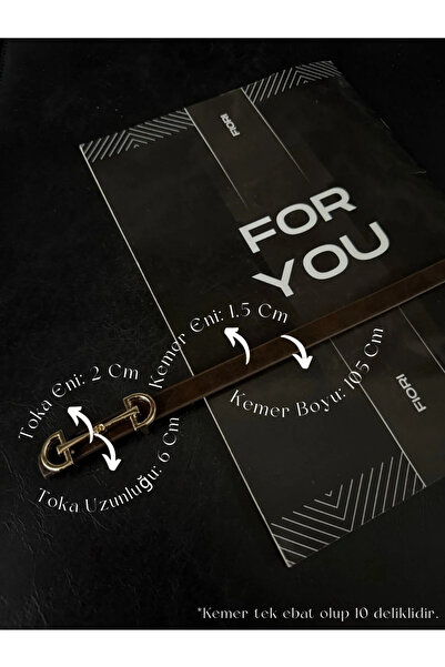 Fiori Uzun Tokalı Ince Kadın Kemeri, Ceket Kemeri, Gömlek Kemeri, Elbise Kemeri