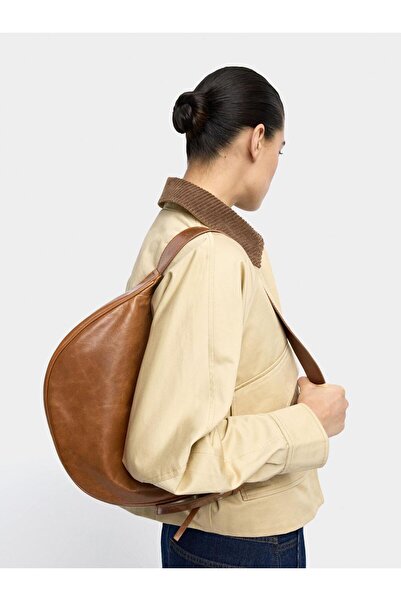 PARFOIS Zımba Detaylı Deri Hobo Çanta