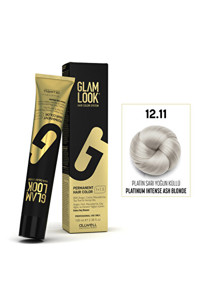 glam look Glamlook Kalıcı Saç Boyası 100 ml \ Platin Sarı Yoğun Küllü 12.11