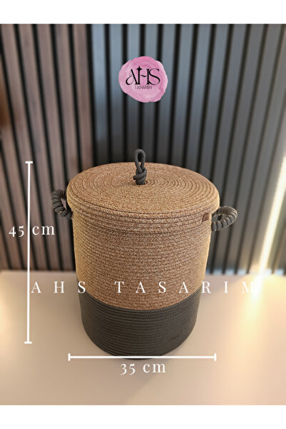 Home Καλάθι άπλυτων ρούχων με φυσικό ψάθινο καπάκι - Διακοσμητικό και λειτουρ...