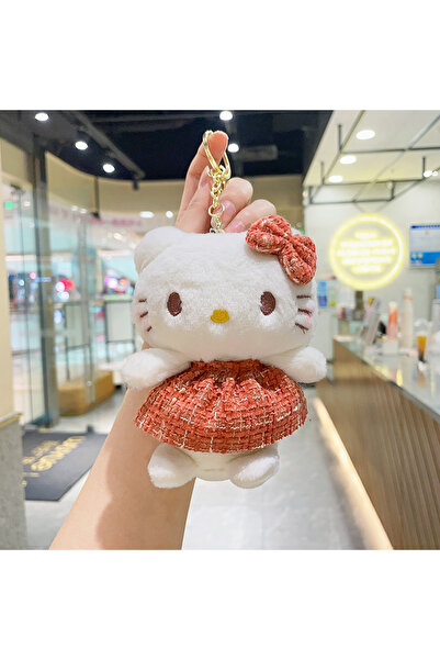 Miniso Champagne Plush keychain anime accessory pendant keychain Hello Kitty keychain bag pendant Toys, sui