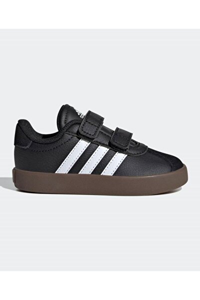 adidas حذاء رياضي VL Court 3.0 من الجلد السويدي بشريط لاصق وخطاف - أسود أساسي...