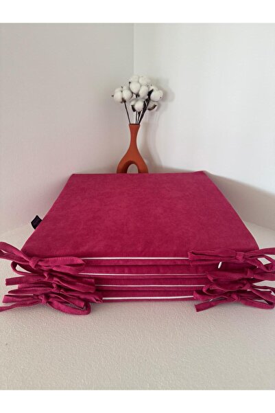 Bykutlay 40*40*2,5 SÜNGERLİ,FERMUARLI,BAĞCIKLI SANDALYE MİNDERİ