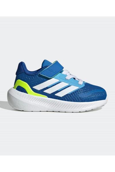 adidas حذاء رياضي RunFalcon 5 بإغلاق فيلكرو - أزرق ملكي/أبيض