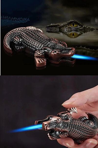 alsepeteavm 1 Adet Timsah Figürlü Çakmak Şık Tasarım Konsept Özel Hediyelik K...