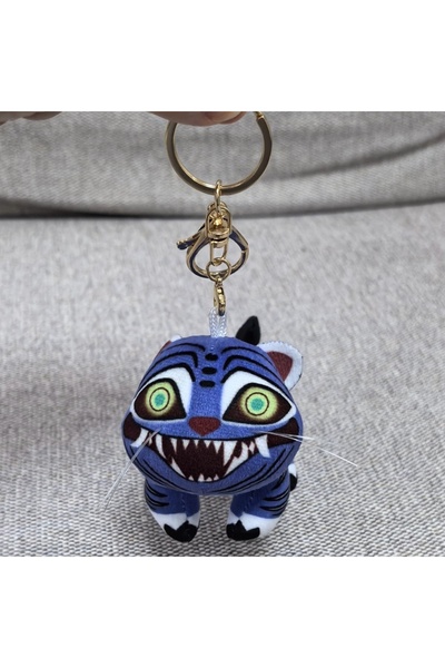 Miniso 7-12cm 12cm KPOP Demon Hunters Plush Tiger Derpy Keychain Pendant Monster Hunt Girl Key Ring Decorat