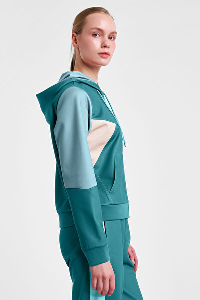 Lescon Women's Zippered Hooded Sweatshirt 25N-2131