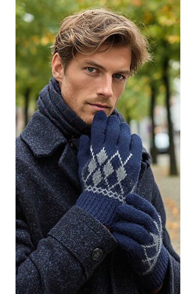 LAGRANZE Men's Jacquard Pattern Gloves