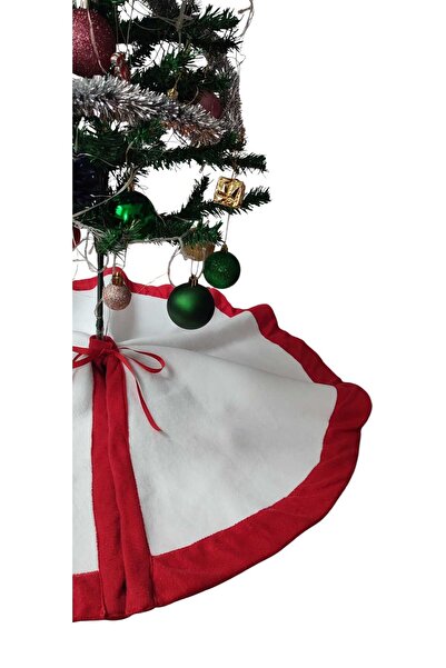 MODA NUR Christmas Tree Bottom Cover, Pine Tree Foot Carpet Cover, White Color, Plush 80 cm