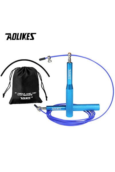 Aolikes 3203--حبل قفز كروس فيت أزرق احترافي، محمل سرعة، تمرين لياقة بدنية، تد...