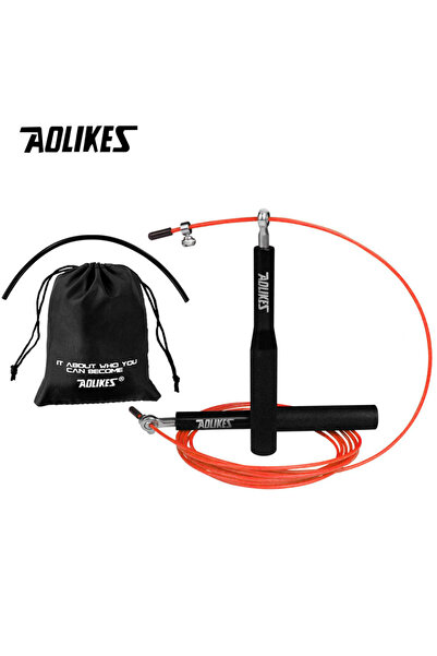 Aolikes 3203--حبل قفز كروس فيت أسود برتقالي احترافي مع تحمل السرعة وتمارين ال...