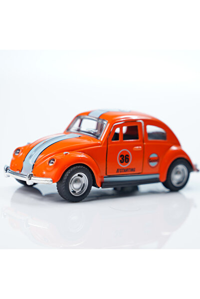 Choice Sl-1126-Orange 1:36 Scale Orange Beetle Alloy Car Model, Double Doors Can Be Opened, Durable, Exquis
