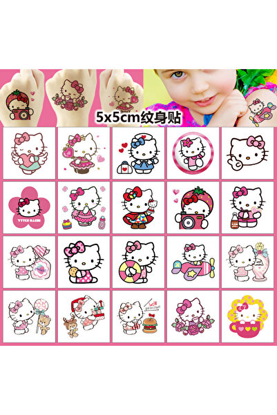 Miniso 20 قطعة من ملصقات الوشم المؤقت من الرسوم المتحركة اللطيفة للأطفال من ه...