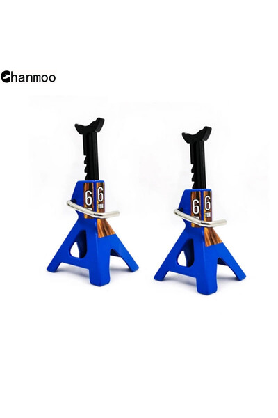 Choice 2pcs blue RC Simulation Jack Stands 6 Ton Toy Jack Suitable for Toy RC Cars Repairing Tool for 1/10