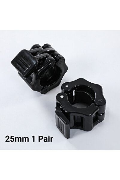 Choice زوج أسود 25 مم، زوج واحد من مشابك الدمبل الآمنة سريعة الفك 25/50 مم، م...