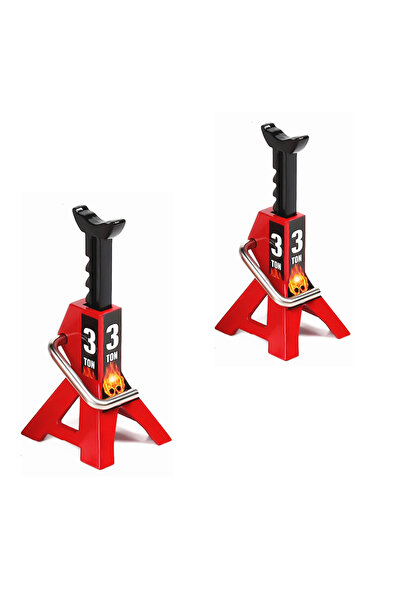 Choice red 3T 2pcs RCXAZ RC Car Jack Bracket Metal Height Adjustable 3T 6T for 1/10 RC Crawler TRX4 TRX6 Ax