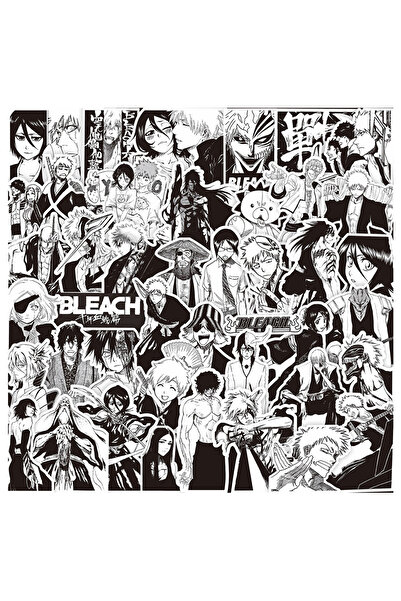 BANDAI 75 قطعة من ملصقات أنمي بليتش باللونين الأبيض والأسود، ألعاب أطفال يمكن...