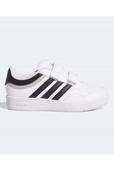 adidas حذاء Hoops 4.0 بشريط لاصق - أبيض سحابي/أسود أساسي/رمادي