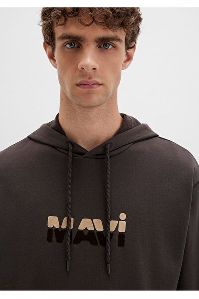 Mavi logo baskılı loose fit (bol rahat kesim) sweatshirt