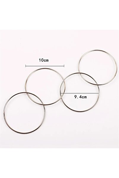 DUTRIEUX 4 قطع من حلقات سحرية، خدع سحرية، حلقات حديدية كلاسيكية، أدوات لعب، أ...