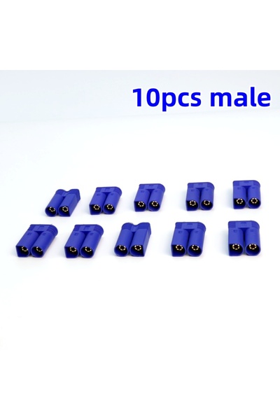 Choice 10 قطع EC5 ذكر 10/20 قطعة طقم موصلات EC5 ذكر وأنثى مطلية بالذهب قابس الموز لدائرة RC Mal