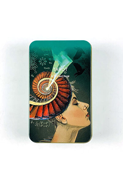 Choice علبة معدنية خضراء عالية الجودة تحتوي على 78 بطاقة تاروت وبطاقات التنبؤ...
