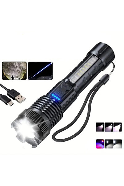XIWANGFIRE S437 Strong LED Flashlight Fast Type C Rechargeable Light Outdoor ...