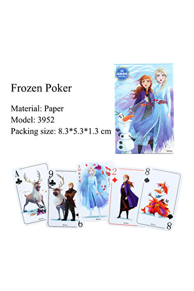 choice2 001 لعبة بوكر الأميرة المجمدة إلسا، 54 ورقة، بطاقات ورقية، ديزني ميني...