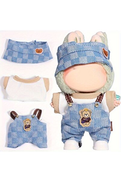 Choice أزرق سماوي مناسب لمجموعة من 3 قطع من ملابس دمية لوبوبو مقاس 17 سم، ملا...