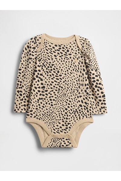 GAP Bebek Kahverengi First Favorites Organik Pamuk Bodysuit