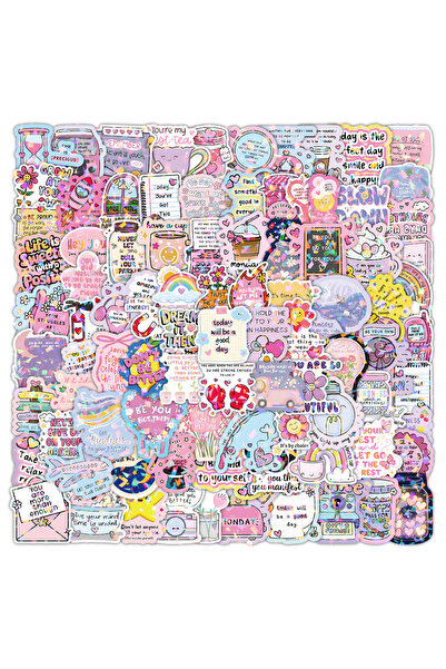 Choice3 100 قطعة 10/30/50/100 قطعة ملصقات ليزر ملهمة لطيفة، رسوم كرتونية جمال...