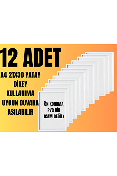 Hometaş Ev Ürünleri 12 ADET A4 21X30 FOTOĞRAF ÇERÇEVESİ DİPLOMA SERTİFİKA ÇER...