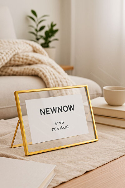 NEWNOW Cadru transparent Luna Gold – Cadru pentru fotografii și postere de bi...
