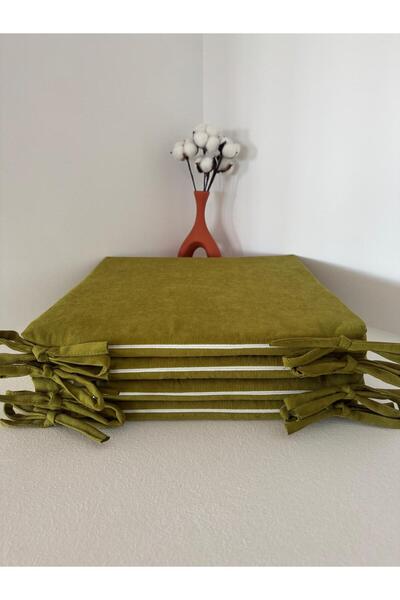 Bykutlay 40*40*2,5 SÜNGERLİ,FERMUARLI,BAĞCIKLI SANDALYE MİNDERİ