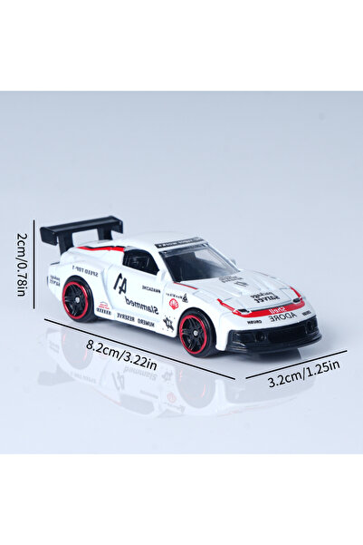 Choice 6413 1:64 White and Red Color Min Alloy Racing Car, Easy to Carry Boy Toys, Christmas and Halloween