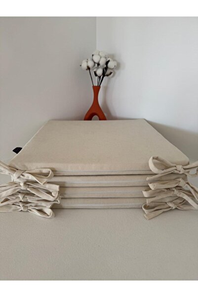 Bykutlay 40*40*2,5 SÜNGERLİ,FERMUARLI,BAĞCIKLI SANDALYE MİNDERİ