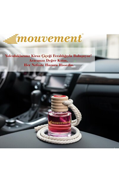 MOUVEMENT Kiraz Çiçeği 8 ml Oto Kokusu – Taze ve Canlandırıcı Bir Bahar Esintisi