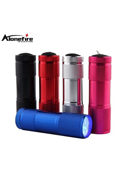 Choice مصباح يدوي صغير من الألومنيوم مزود بـ 9 مصابيح LED حمراء AAA وإضاءة بيضاء ومحمول للاستخدام في الهواء الطلق والسفر والتنزه وصيد الأسماك