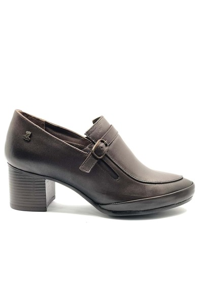 Venüs Bexus Genuine Leather Comfort Orthopedic Women's Heeled Shoes Brown